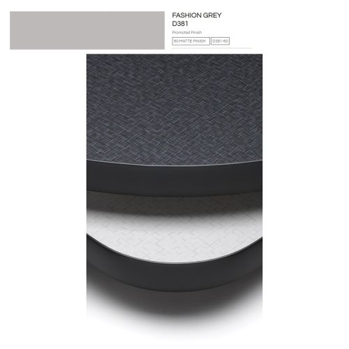 Vinyl Edge Table Top 30x30, Fashion Grey with Black Vinyl Edge